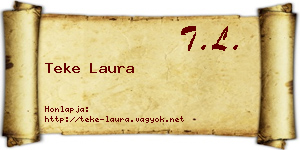 Teke Laura névjegykártya